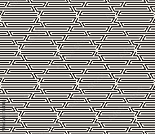 Vector seamless pattern. Modern stylish abstract texture. Repeating geometric tiling from striped elements