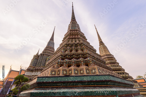 Big pagoda in Wat Phra Chettuphon Wimon Mangkhalaram Ratchaworamahawihan  Wat Pho    Wat Pho public landmark of Bangkok