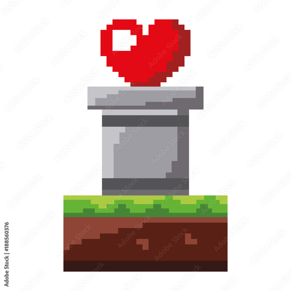 heart love life video game vector illustration linear design heart love life video game vector illustration linear design
