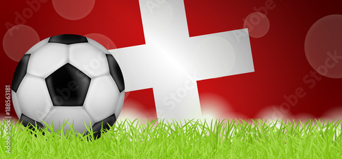 Fußballwiese - Flagge von Schweiz