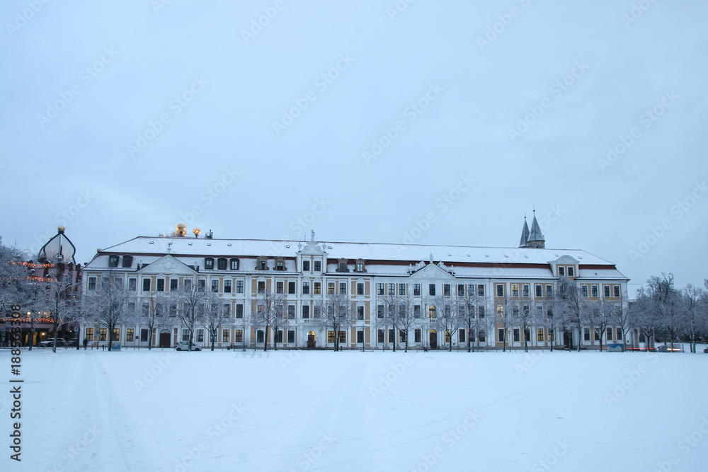 Magdeburger Landtag im Winter