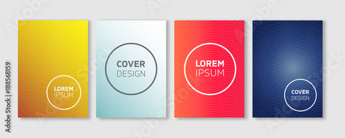 Minimal Vector covers design. Cool Vibrant colors flat illustrations. Future Poster template.