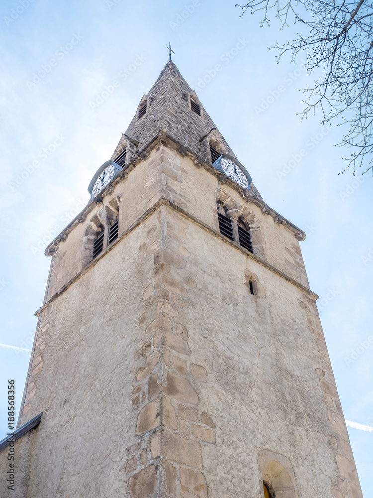Clock tower of Chichilianne church