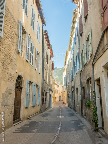 Buildings and architecture in Die city, country small town in France © jeafish
