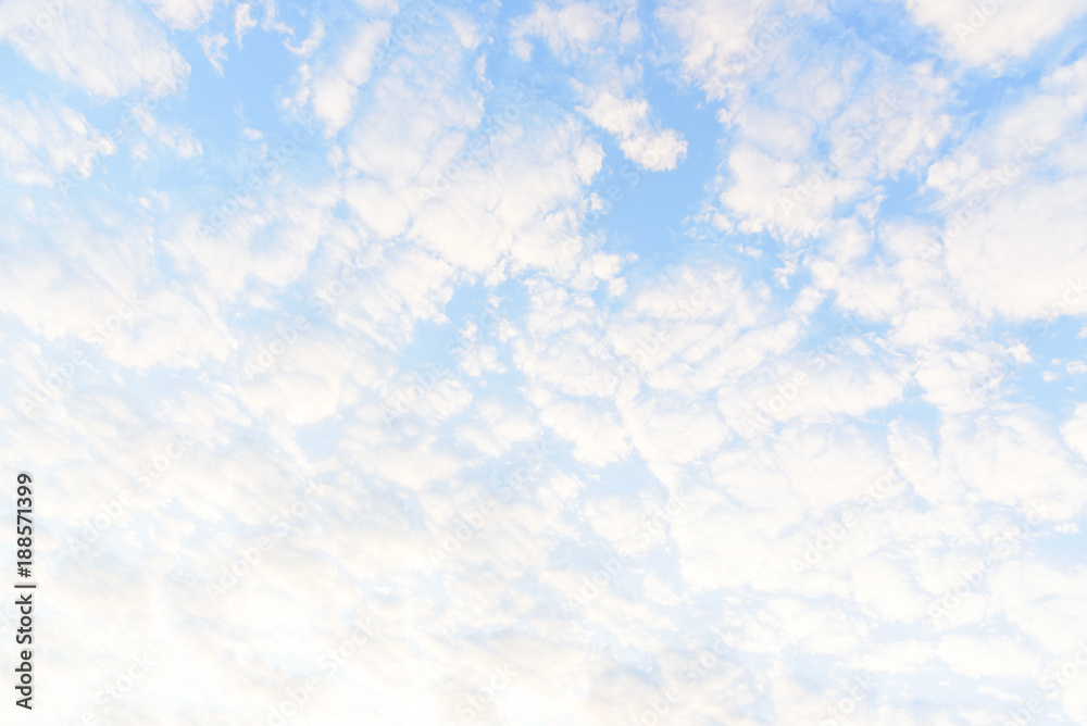 Blue sky with cloud in the morning.