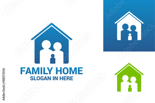 Family Home Logo Template Design Vector, Emblem, Design Concept, Creative Symbol, Icon