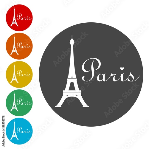 Paris Eiffel Tower Icon 