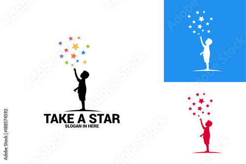 Take a Star Logo Template Design Vector, Emblem, Design Concept, Creative Symbol, Icon