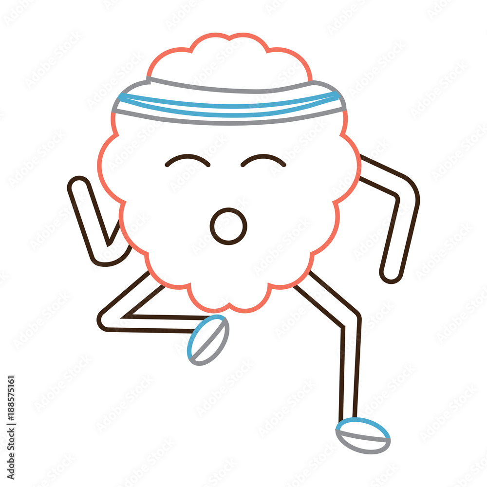 Obraz premium kawaii brain icon