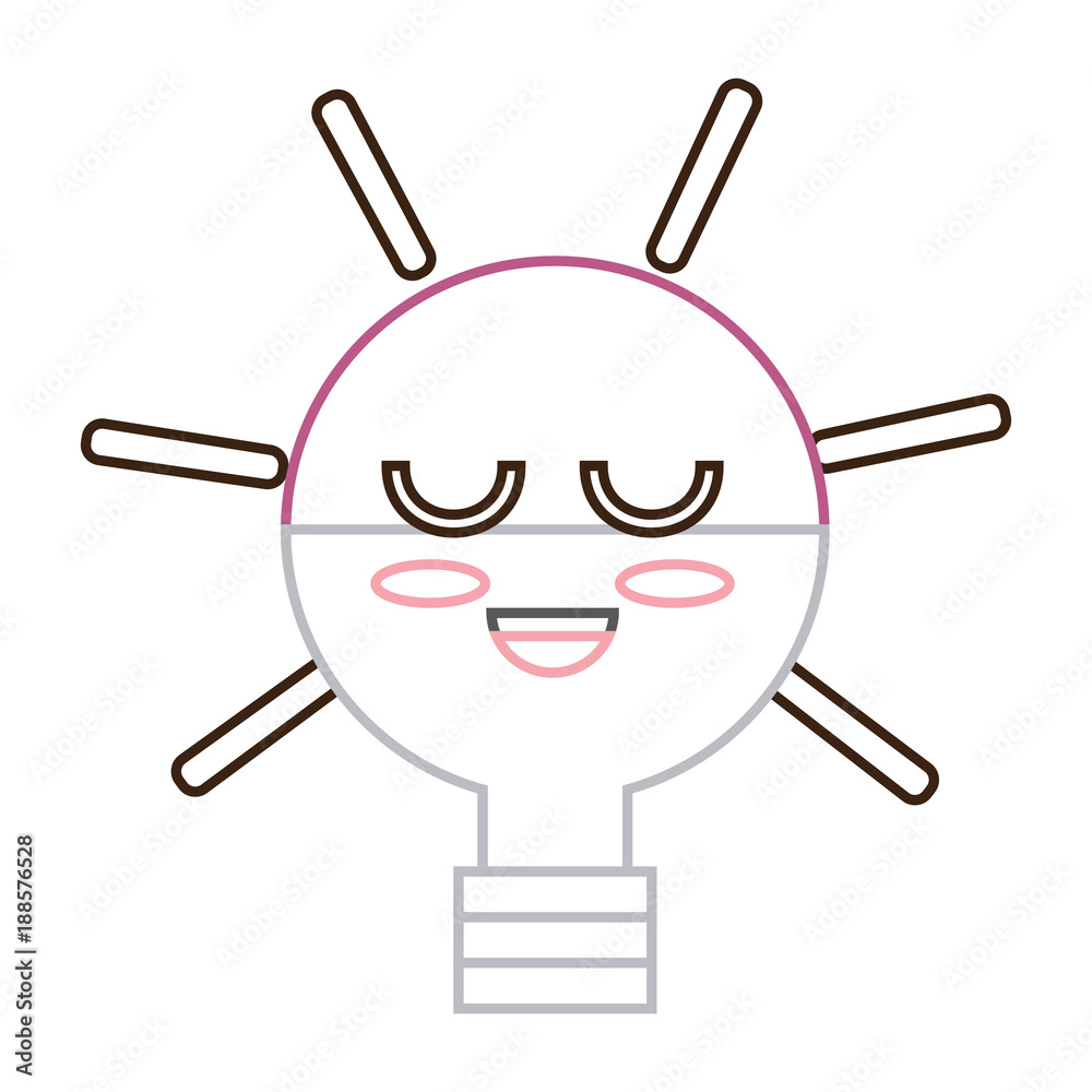 kawaii light bulb icon