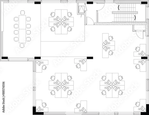 floorplan of a commerical office layout