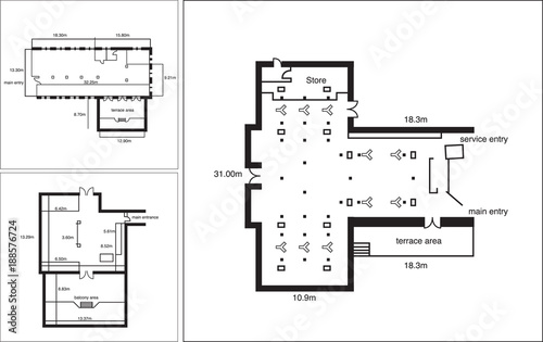 Generic Floor Plan for a commercial office space