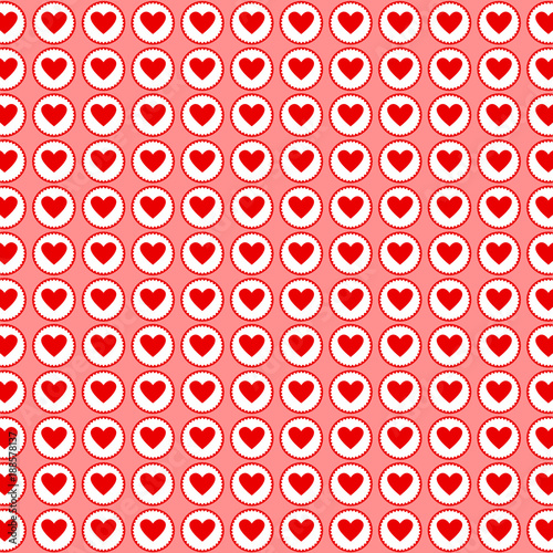 Heart pattern circles Valentine's Day background