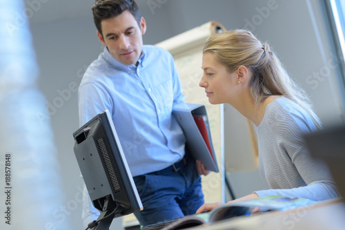 business people working together in modern office