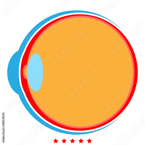 Eyeball icon Illustration color fill style