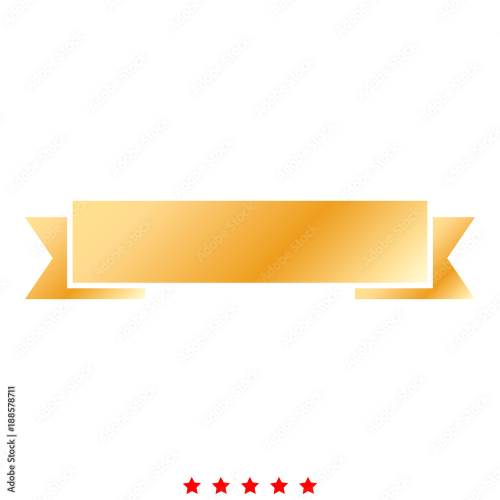 Ribbon icon Illustration color fill style Ribbon icon Illustration color fill style
