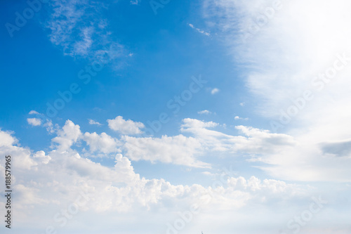 Beautiful soft white clouds against blue sky