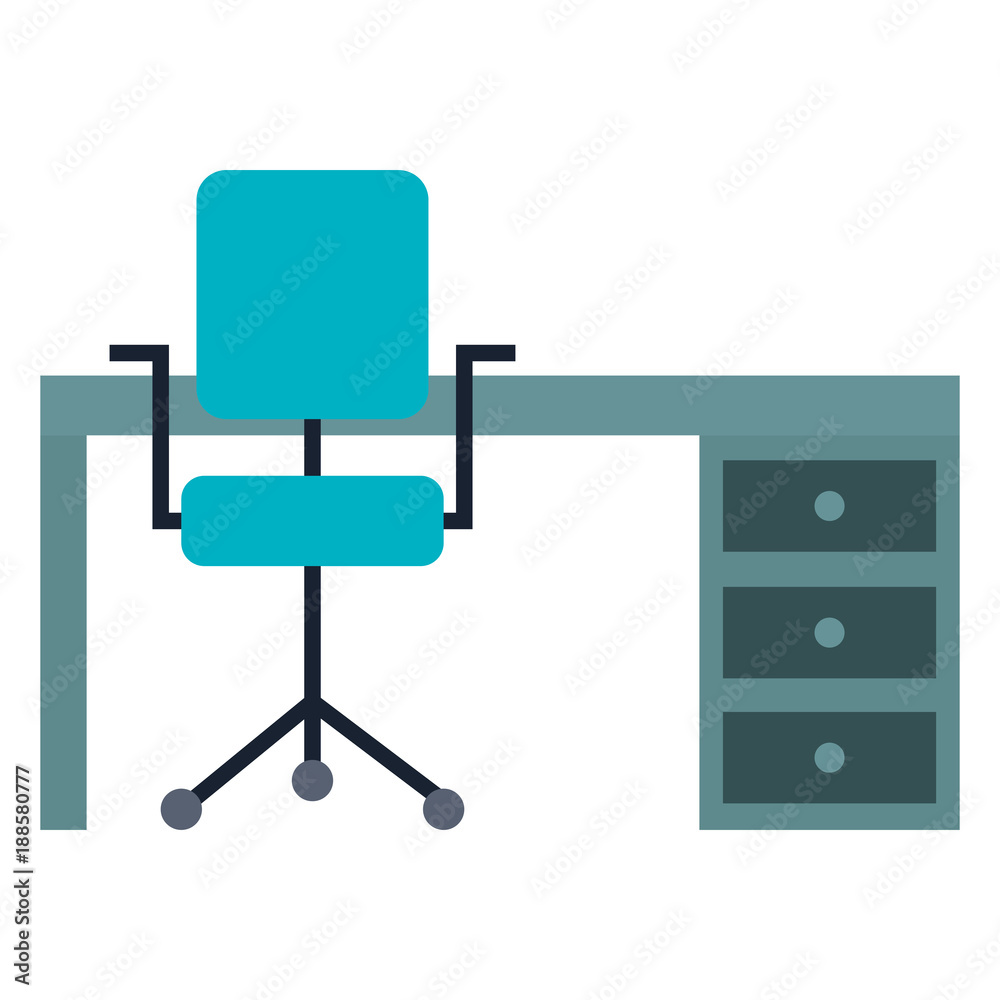 office desk with chair vector illustration design office desk with chair vector illustration design