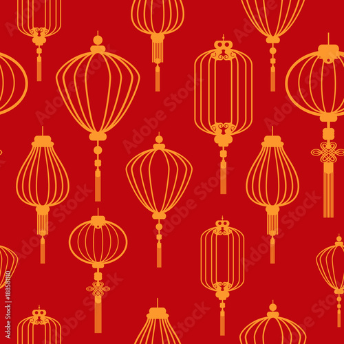 Chinese New Year Wallpaper Seamless Pattern Background
