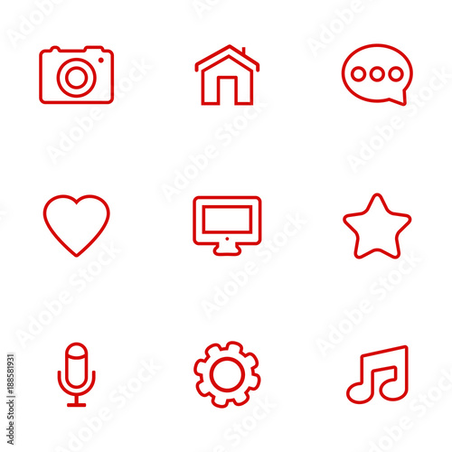 Linear communication icons set. Universal communication icons to use in web and mobile