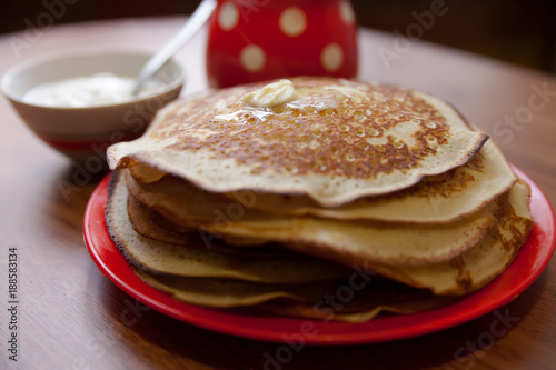 delicious pancakes on plate
