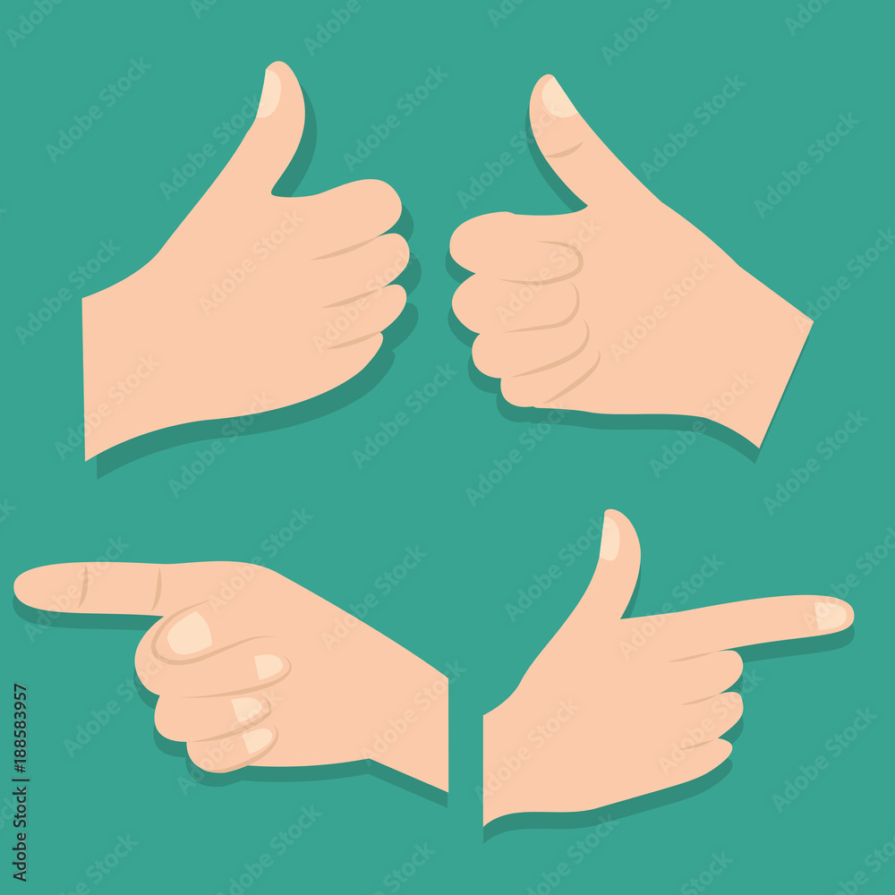 set of hands differents pointing thumb up fingers gestures vector ilustration set of hands differents pointing thumb up fingers gestures vector ilustration