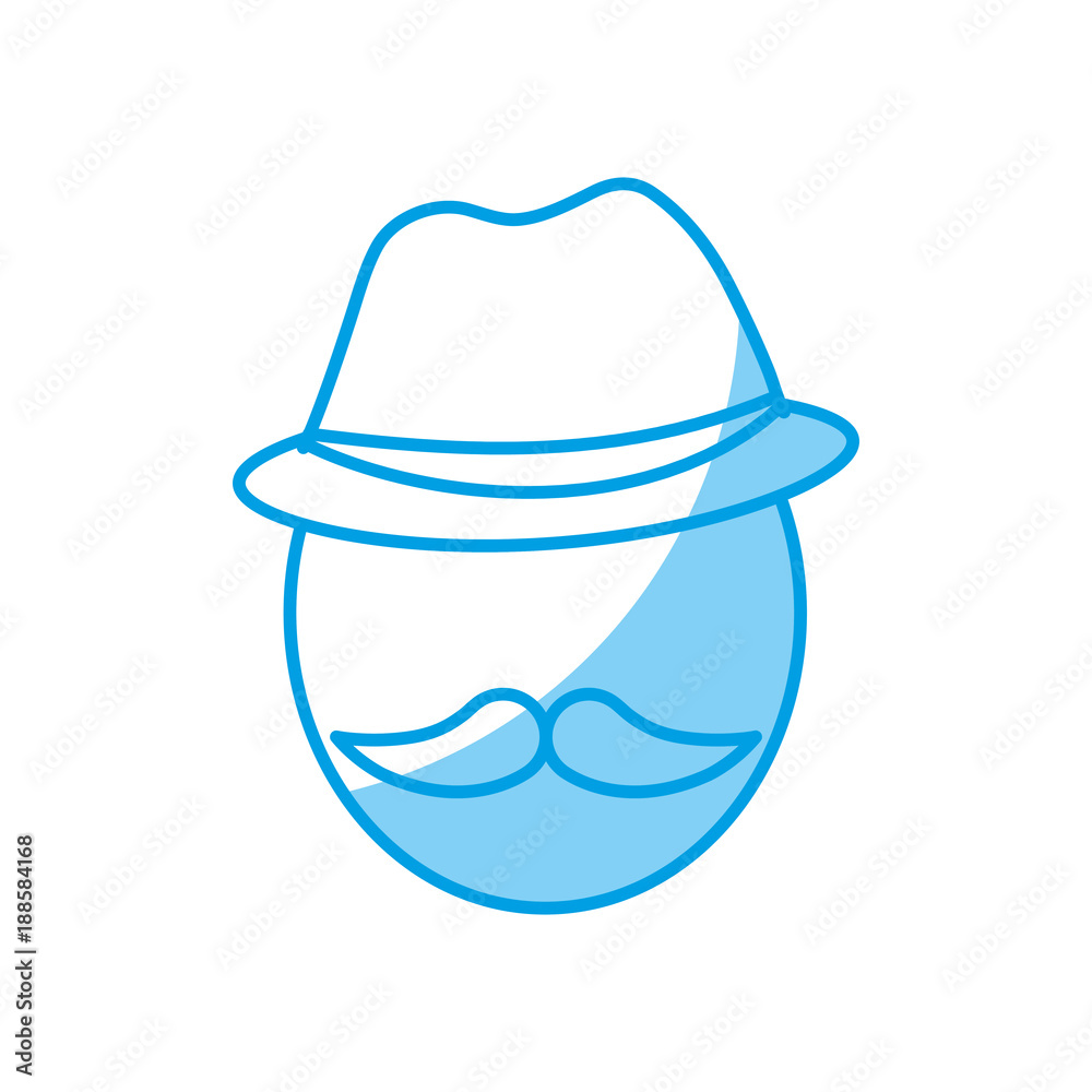 Obraz premium man with mustache icon