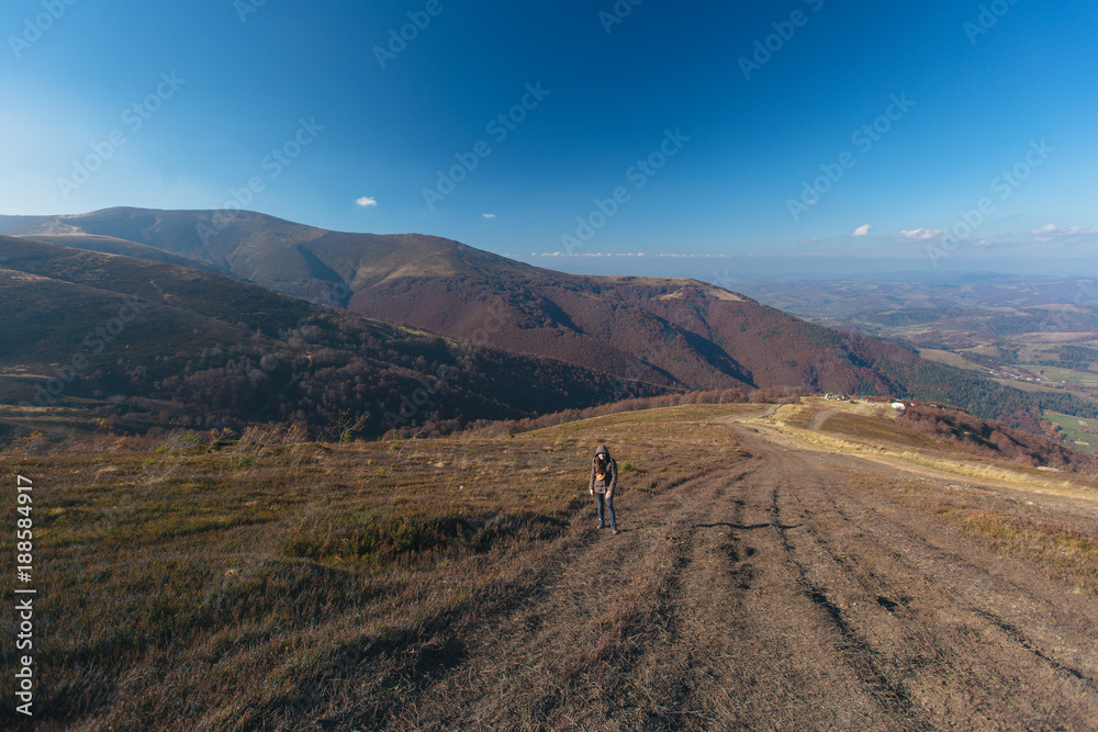 Pylypets mountains landscape in Carpathians Ukraine
