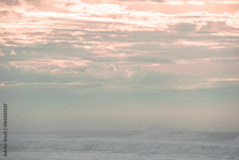 ocean cloudy sunset