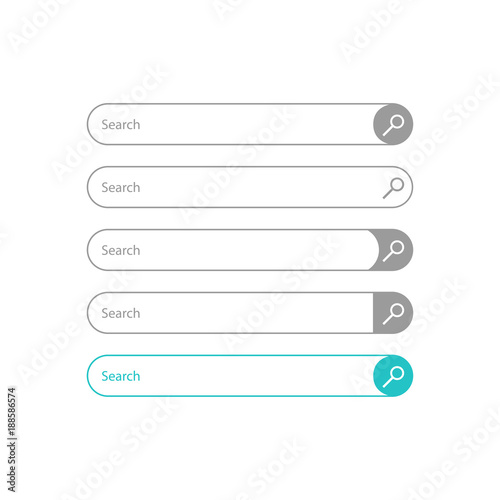 Internet search bar vector icons. Modern web design. Vector illustration