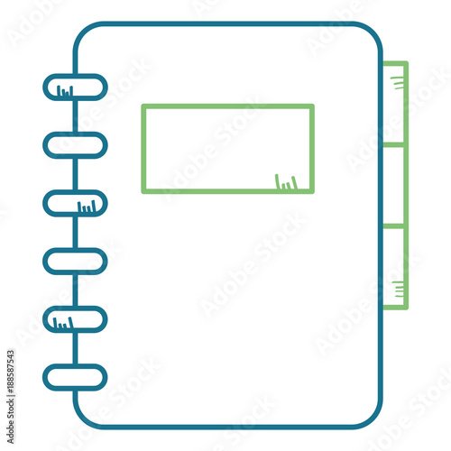 office notebook with tabs vector illustration design