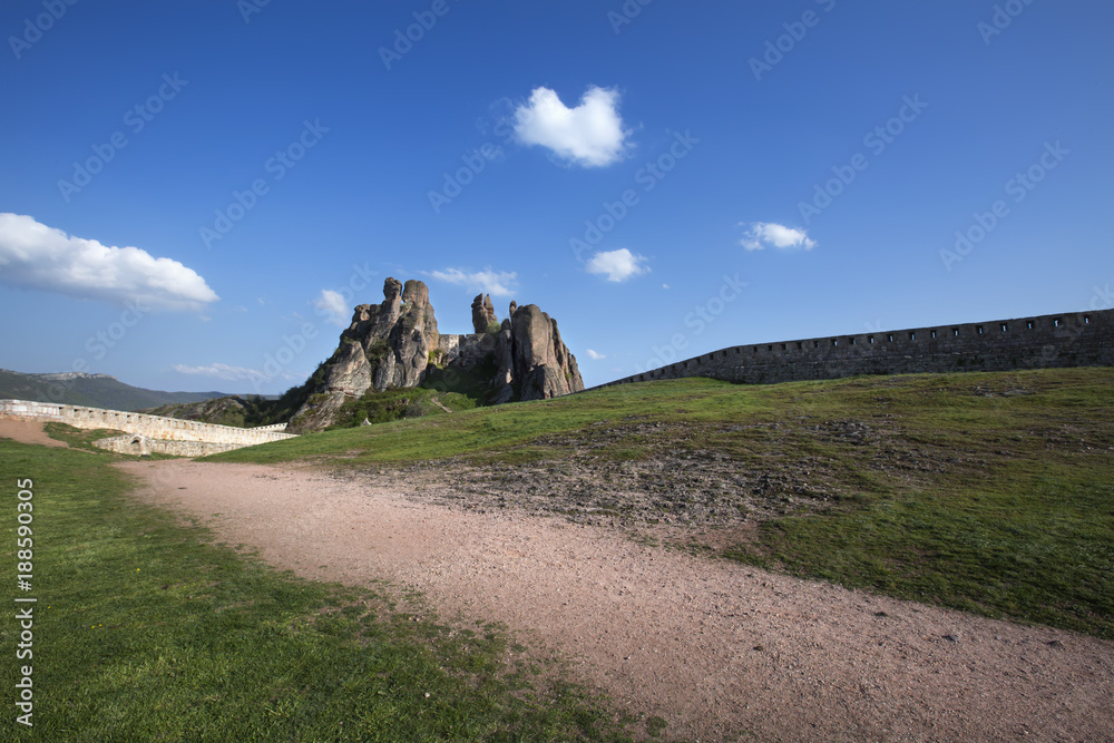The castle of Belogradchik - Kaleto, Bulgaria. Rock formations in warm sunny day, The castle of Belogradchik - Kaleto, Bulgaria. Rock formations in warm sunny day,