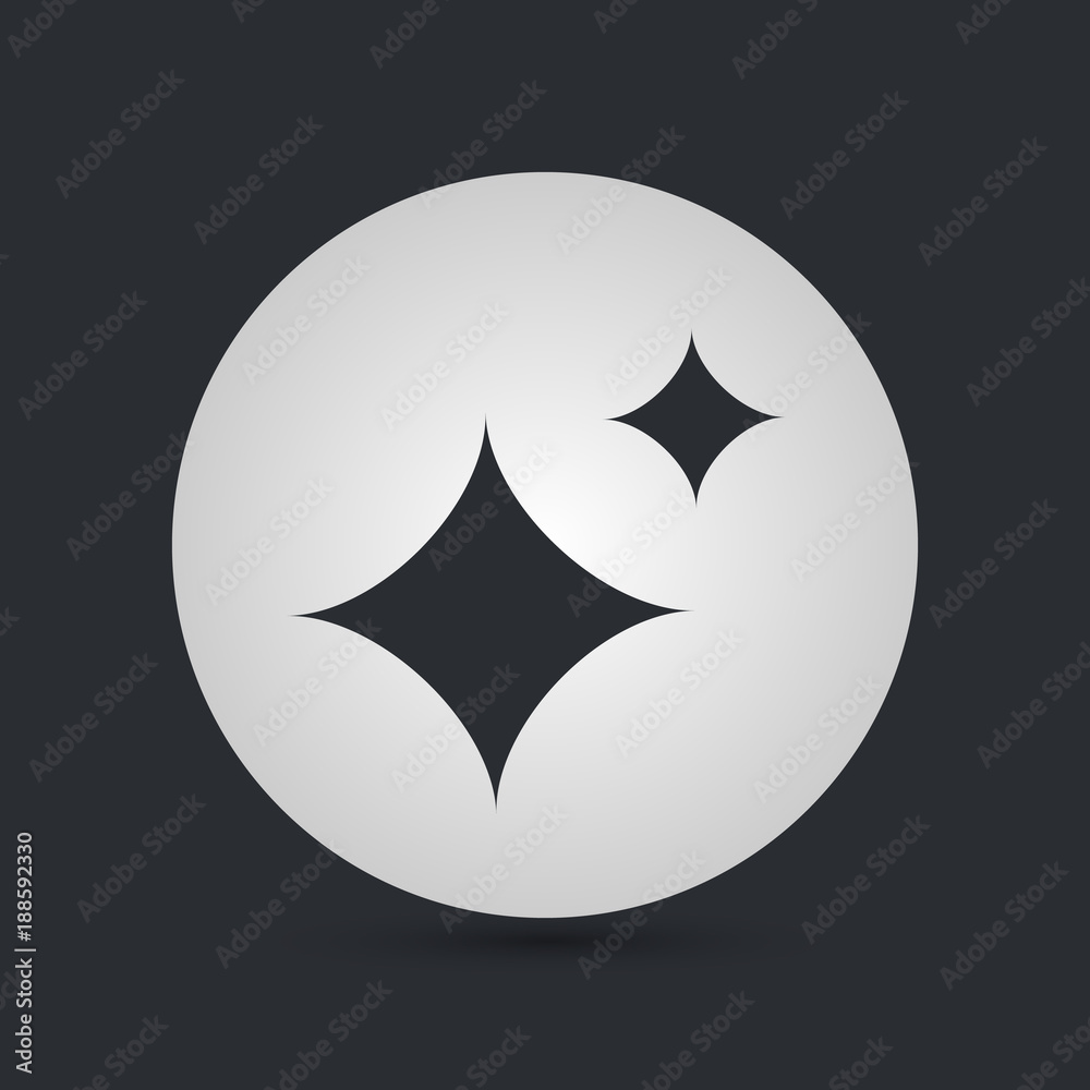 Stars of brilliance and radiance of cleanliness and freshness in circle. Cleaning, fresh, hygiene and shine in house. Flat vector illustration. Objects isolated on a white background. Stars of brilliance and radiance of cleanliness and freshness in circle. Cleaning, fresh, hygiene and shine in house. Flat vector illustration. Objects isolated on a white background.