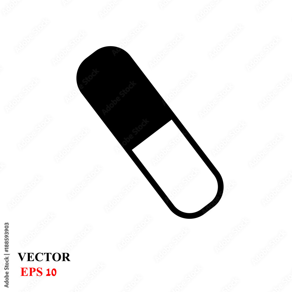 Pill icon in trendy flat style isolated on background Pill icon in trendy flat style isolated on background