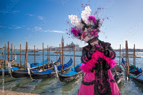Colorful carnival masks at a traditional festival in Venice, Italy © Tomas Marek