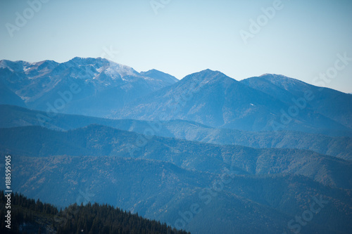 Beautiful winter mountain landscape in national park