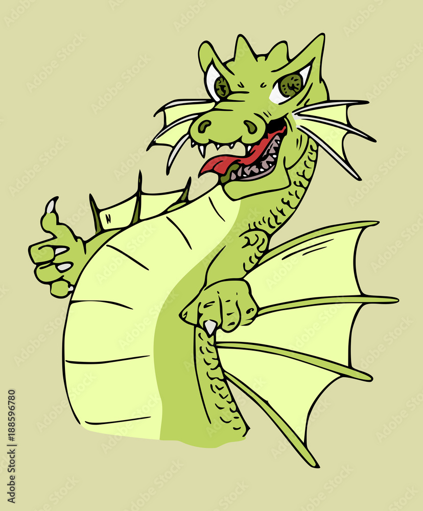draak groen gekleurd