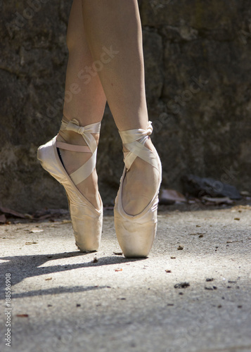 on pointe