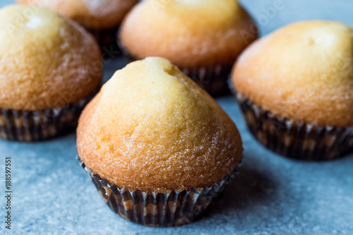 Lemon Muffins with Powdered Sugar