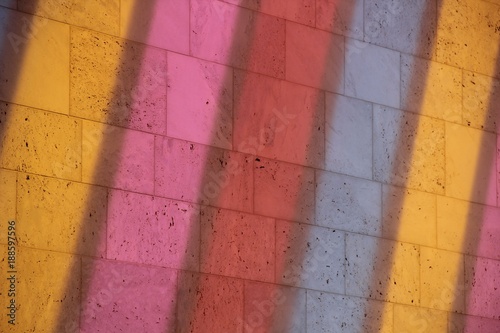 Colour reflections on the wall
