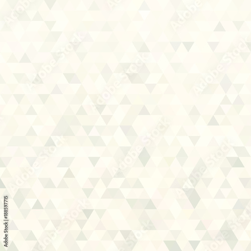 Abstract Geometric mosaic background with grid of triangles. White texture.