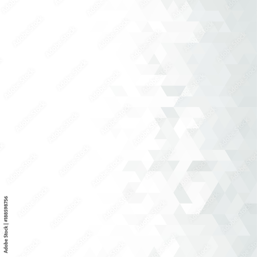 Fototapeta premium Białe i szare tło. Styl geometryczny. Siatka trójkątów. Szablon mozaiki do projektowania. Tekstura papieru.
