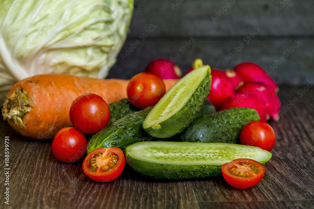 different vegetables on the table