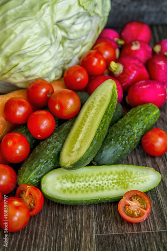 different vegetables on the table