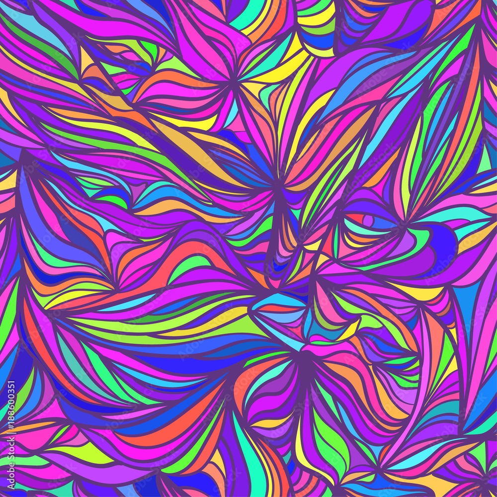 hand-drawn pattern with waves hand-drawn pattern with waves