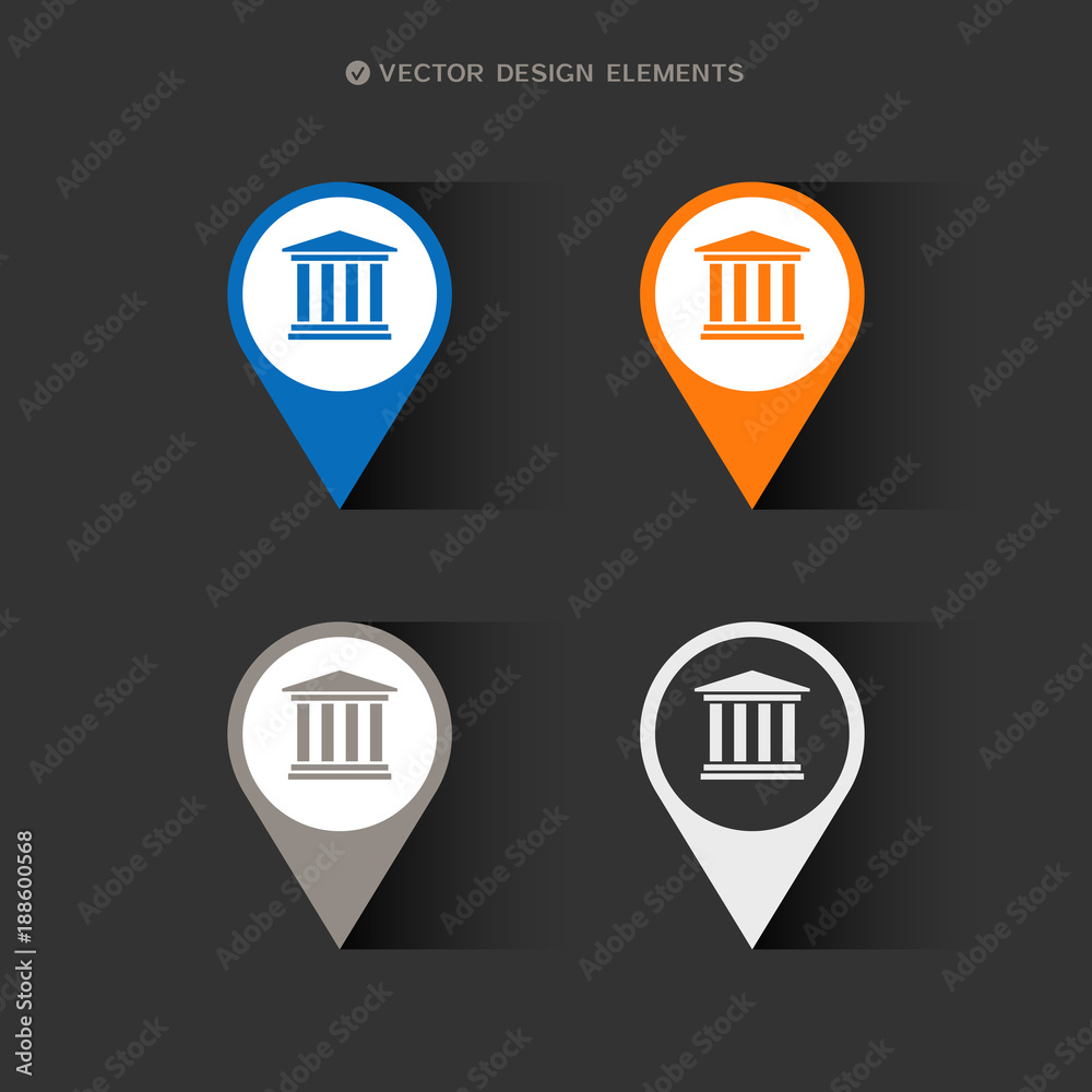 Web design of university icon Web design of university icon