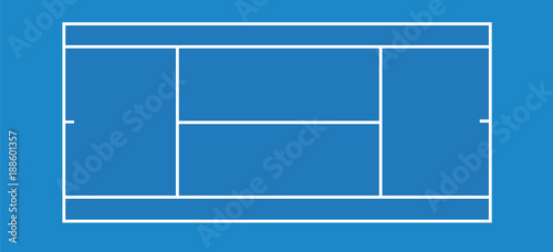 Blue tennis court. vector illustration