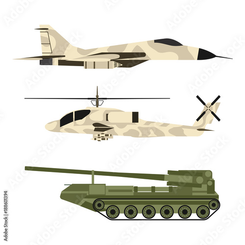 Military army transport technic vector war tanks industry technic armor system armored army personnel camouflage carriers weapon illustration.