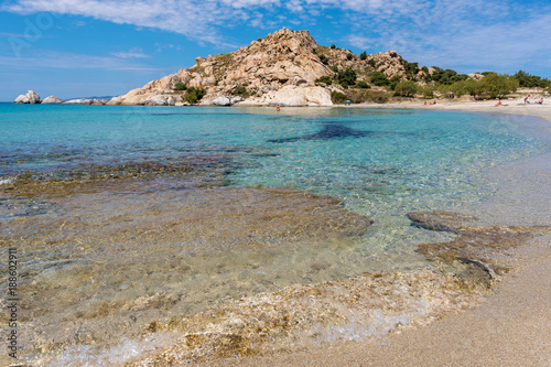 Mikri Vigla beach on Naxos island, one of the most beautiful beaches of the Aegean Sea. Cyclades, Greece © vivoo