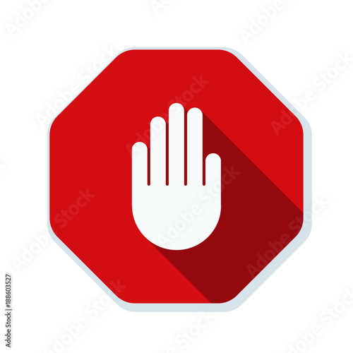 Hand Block ADS sign illustration